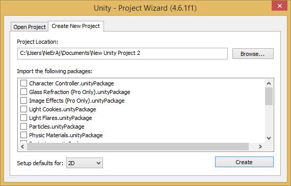 open Unity in your System
